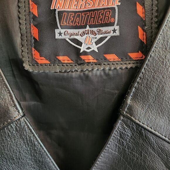 INTERSTATE Leather Men's Full Snap Lace Up Vest Size XL - Picture 8 of 8